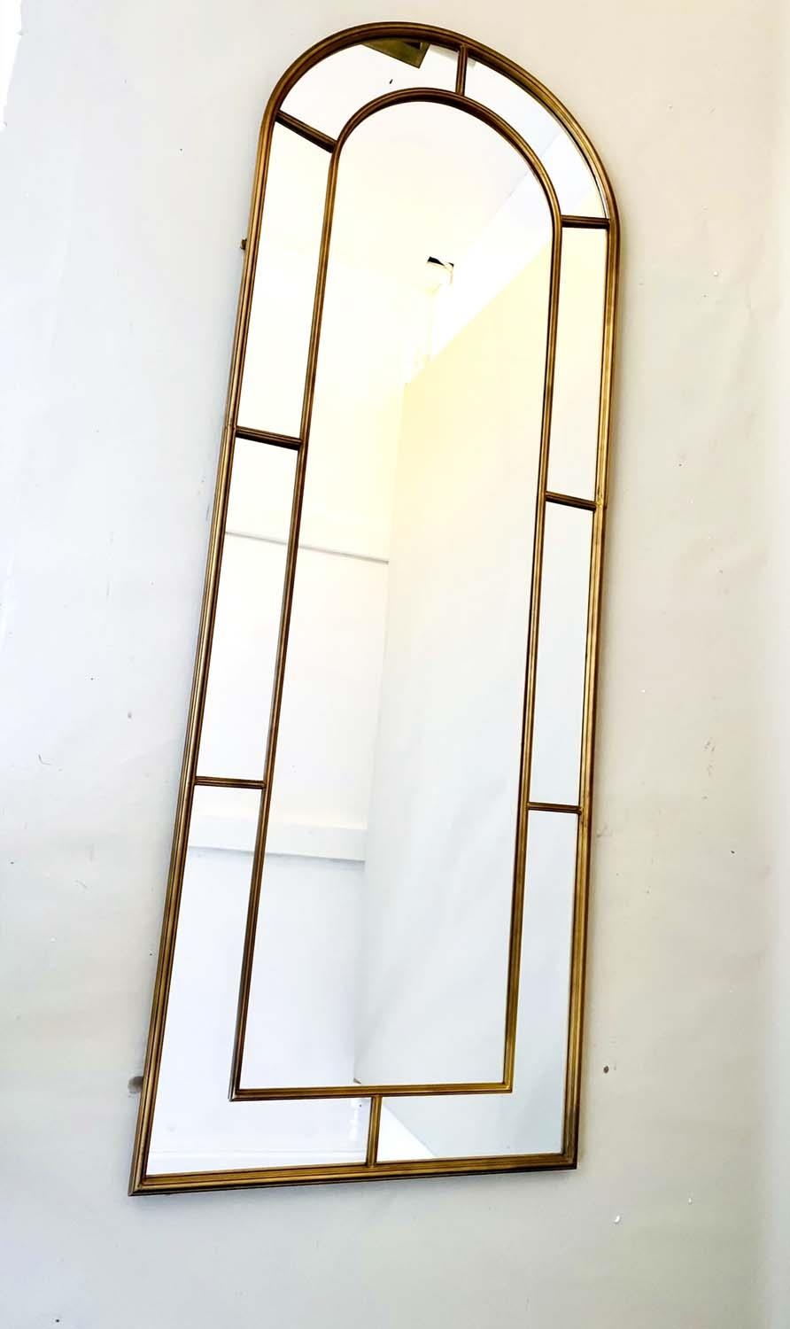 HALL MIRROR, 180cm high, 63cm wide, Regency style, gilt metal. - Image 2 of 3