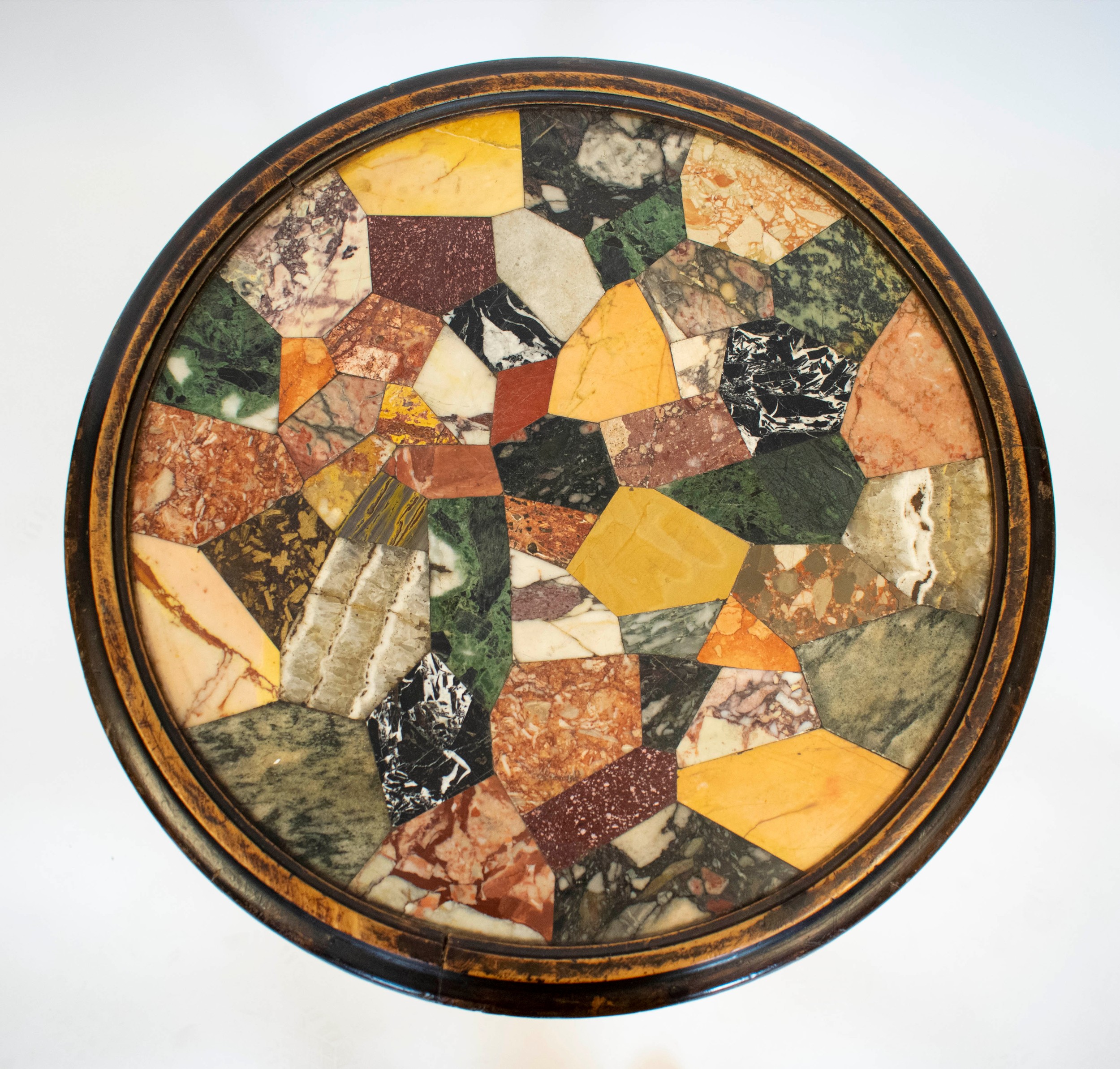 SPECIMEN MARBLE TABLE, 77cm H x 50cm D, 19th century French with circular top. - Image 2 of 4