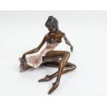 TOM MERRIFIELD BRONZE 'AGGIE', modelled on the English National Ballets Agnes Oaks, 20cm H. (Subject