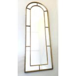 HALL MIRROR, 180cm high, 63cm wide, Regency style, gilt metal.