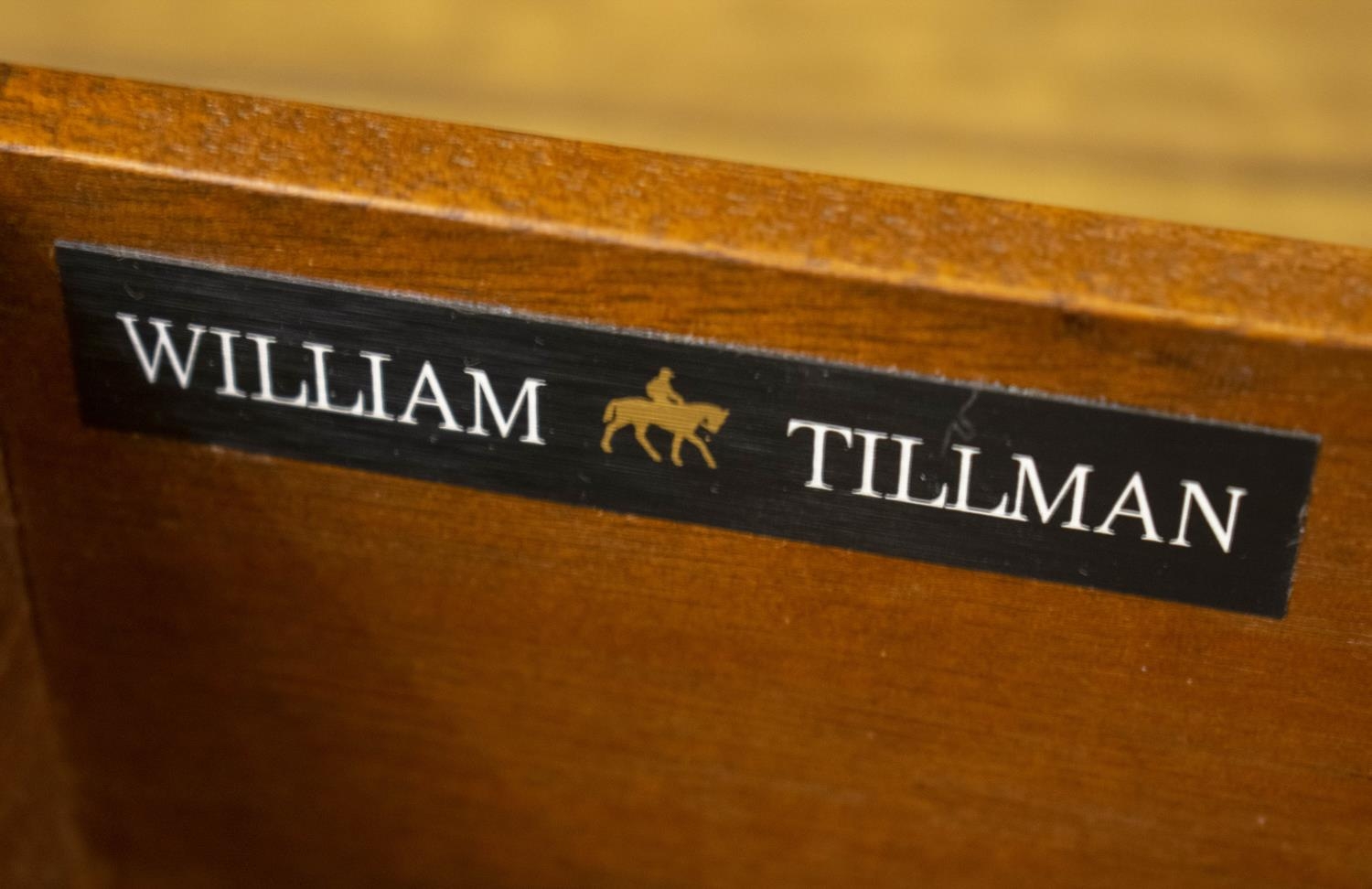 WILLIAM TILLMAN PEDESTAL DESK, 75cm H x 114cm x 74cm, George III style mahogany with leather top - Image 3 of 5