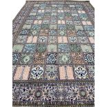 PURE SILK TEHRAN GARDEN DESIGN CARPET, 280cm x 180cm.