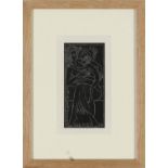 ERIC GILL, original engraving printed from the wood, Sol Justitiae Faber edition 1934, vintage