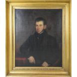 19TH CENTURY SCHOOL, 'Portrait of a gentleman', oil on canvas, 74cm x 60cm, framed.