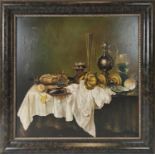 AFTER THE 18TH CENTURY FLEMISH SCHOOL, Still life, oil on canvas, 69cm x 73cm, framed.