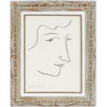HENRI MATISSE, original lithograph, signed in the plate, Portrait of Colette, edition 3000, numbered