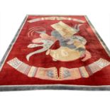 ART NOUVEAU DESIGN CARPET, 245cm x 201cm.