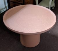 LOW TABLE, ceramic 50cm diam x 40cm H with a circular top.