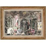 PABLO PICASSO, collotype, suite La Californie, vintage French frame, 26cm x 39cm.