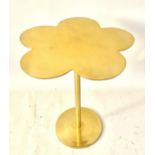 CLOVER LEAF TABLE, 51cm high, 41cm diameter, gilt metal.