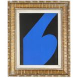 ELLSWORTH KELLY, original lithograph, Blue, printed by Maeght, 1958, vintage French frame, 38cm x