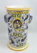 ITALIAN STICKSTAND, handpainted in Tuscan baroque style foliate decoration with lion anmorial and
