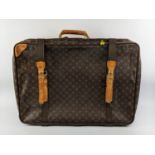 LOUIS VUITTON SATELLITE 70 SUITCASE, monogram canvas and leather, brass hardware, double buckle