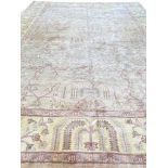 FINE OUSHAK CYPRESS TREE DESIGN CARPET, 370cm x 275cm.