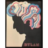 BOB DYLAN POSTER, designed by Milton Glaser, originally came with every Greatest Hits album in 1966,