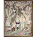 G. P. BILAN (20th century Russian) 'Peaceful Spring', oil on canvas, 100cm x 73cm, framed.