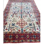 QUM RUG, Persian, 210cm x 135cm.