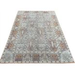 VINTAGE SILK KASHMIR RUG, 221cm x 157cm.