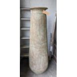 BELL VASE, aged ceramic, 151cm H.