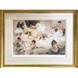 AFTER SIR WILLIAM RUSSEL FLINT, limited edition 186/850 colour lithograph, 53cm x 70cm.