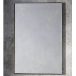 WALL MIRRORS, a set of two, contemporary slim silvered frames, 90cm x 60cm x 3cm.