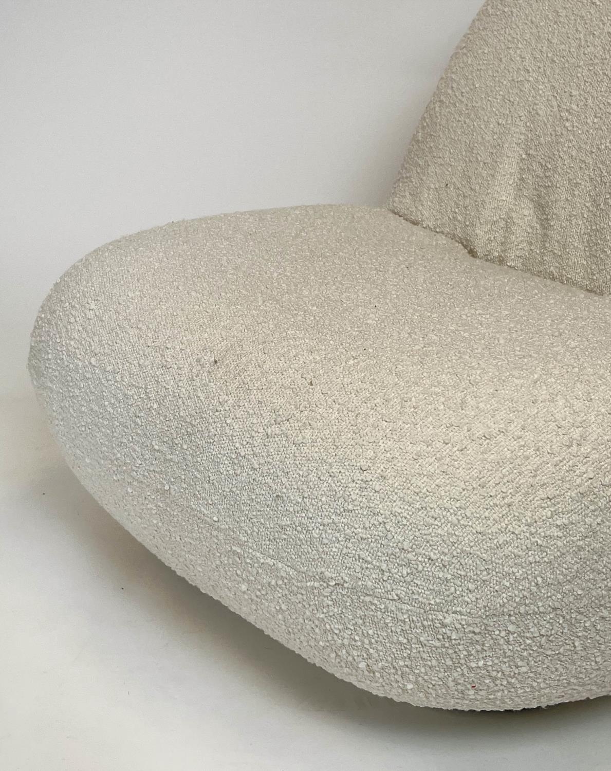 AFTER PIERRE PAULIN PACHA STYLE LOUNGE CHAIR, 70cm H x 70cm W, boucle upholstered. - Image 3 of 4