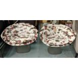 KNOLL PLATNER ARMCHAIRS, a pair by Warren Platner, 78cm H, in knoll arezzo fabric. (2)