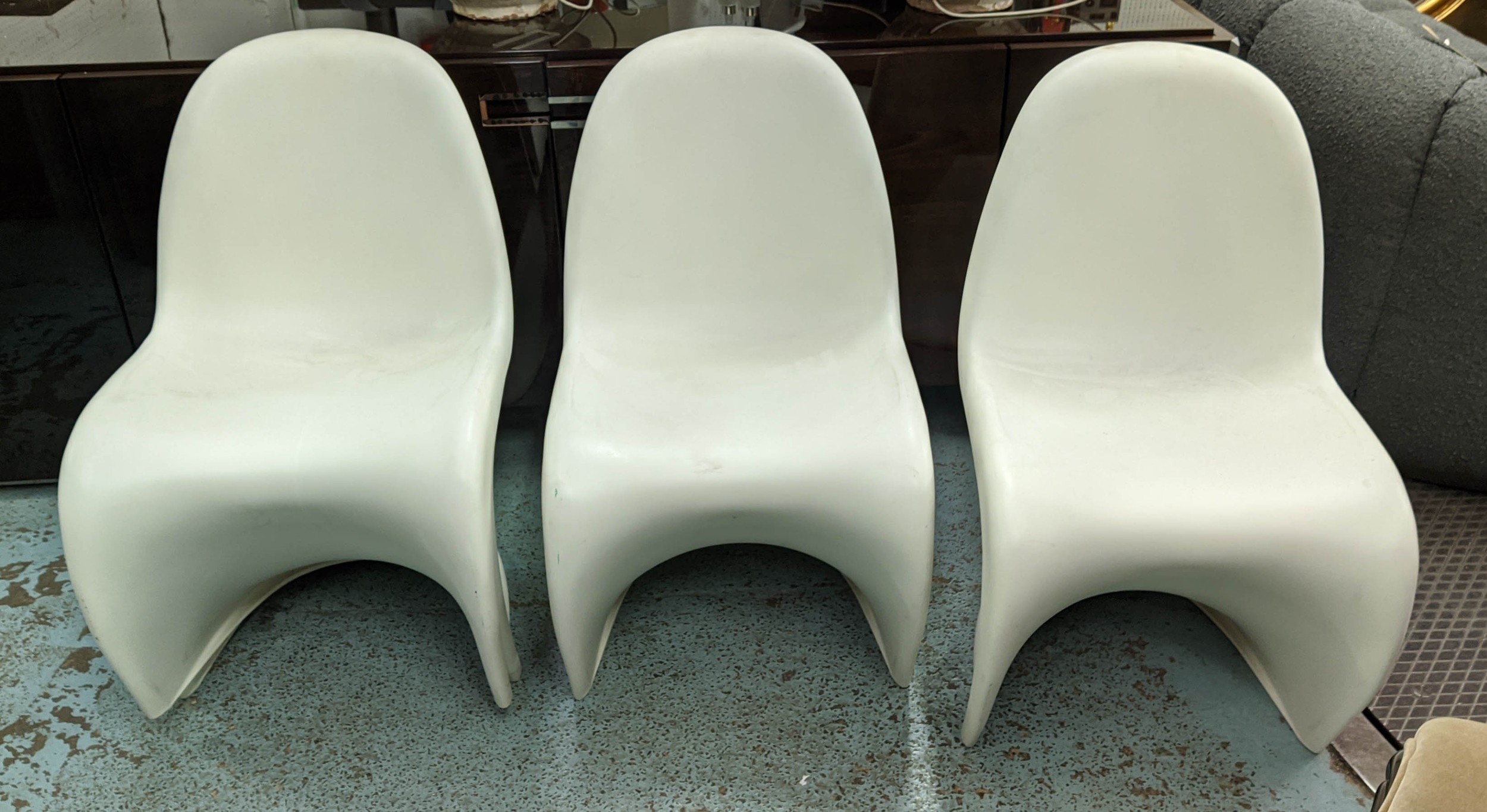 VITRA PANTON CHAIRS, a set of four, by Verner Panton, 86cm H. (4)