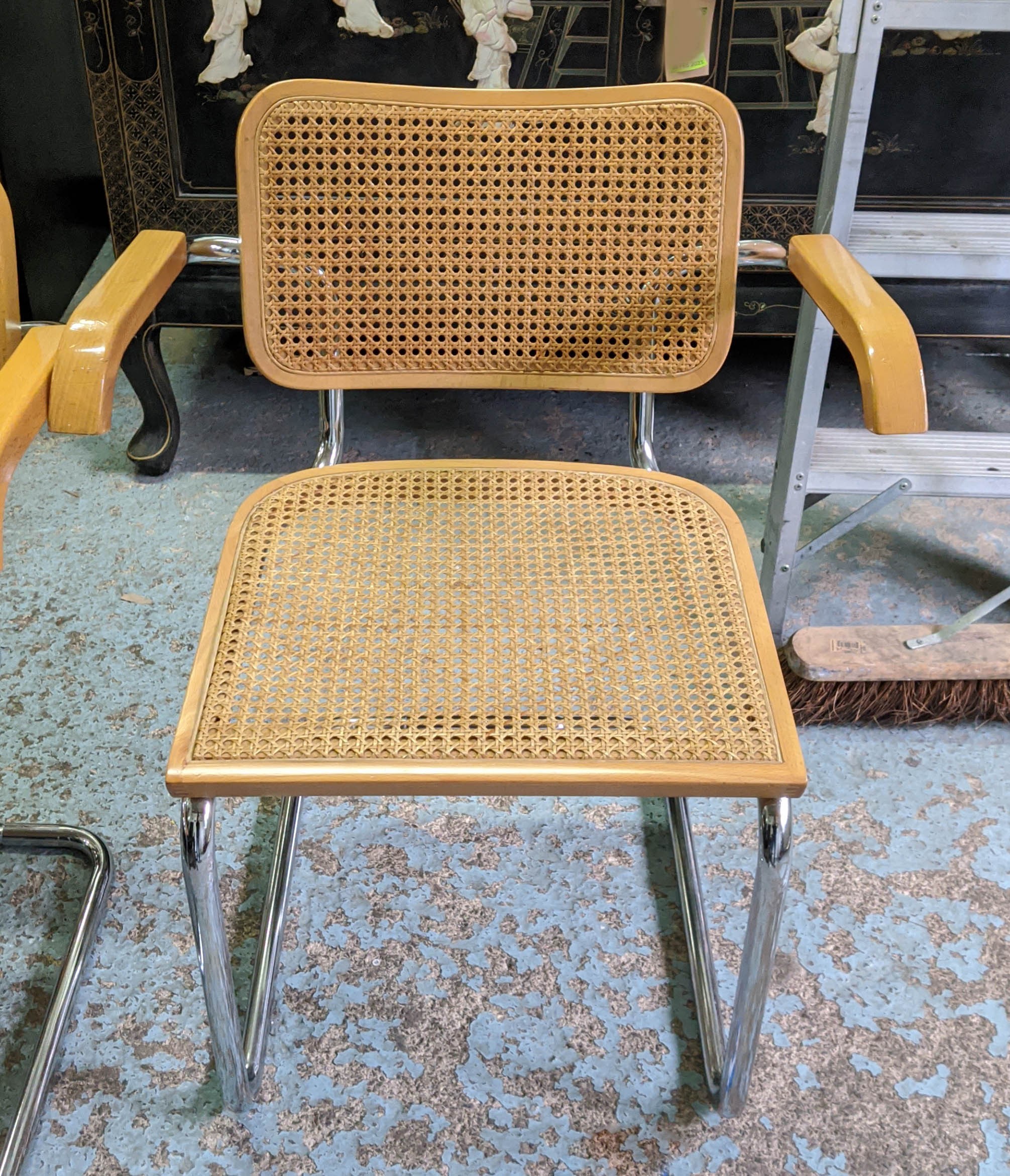 AFTER MARCEL BREUER CESA STYLE CHAIRS, a set of four, 79cm H. (4) - Image 2 of 6