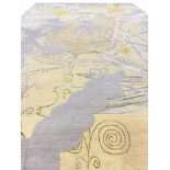 THE RUG COMPANY CARPET, 335cm x 244cm, silk and wool, designed by Vivien Westwood.