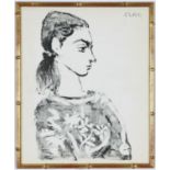 PABLO PICASSO, Francoise, signed in the plate, Cincinnati Suite 1959, printed by Young & Klein, gilt