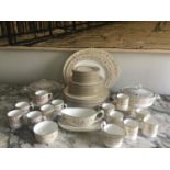 DINNER SERVICE, English fine bone china, Hyde park, 12 place, 5 piece settings, approx 68 pieces. (