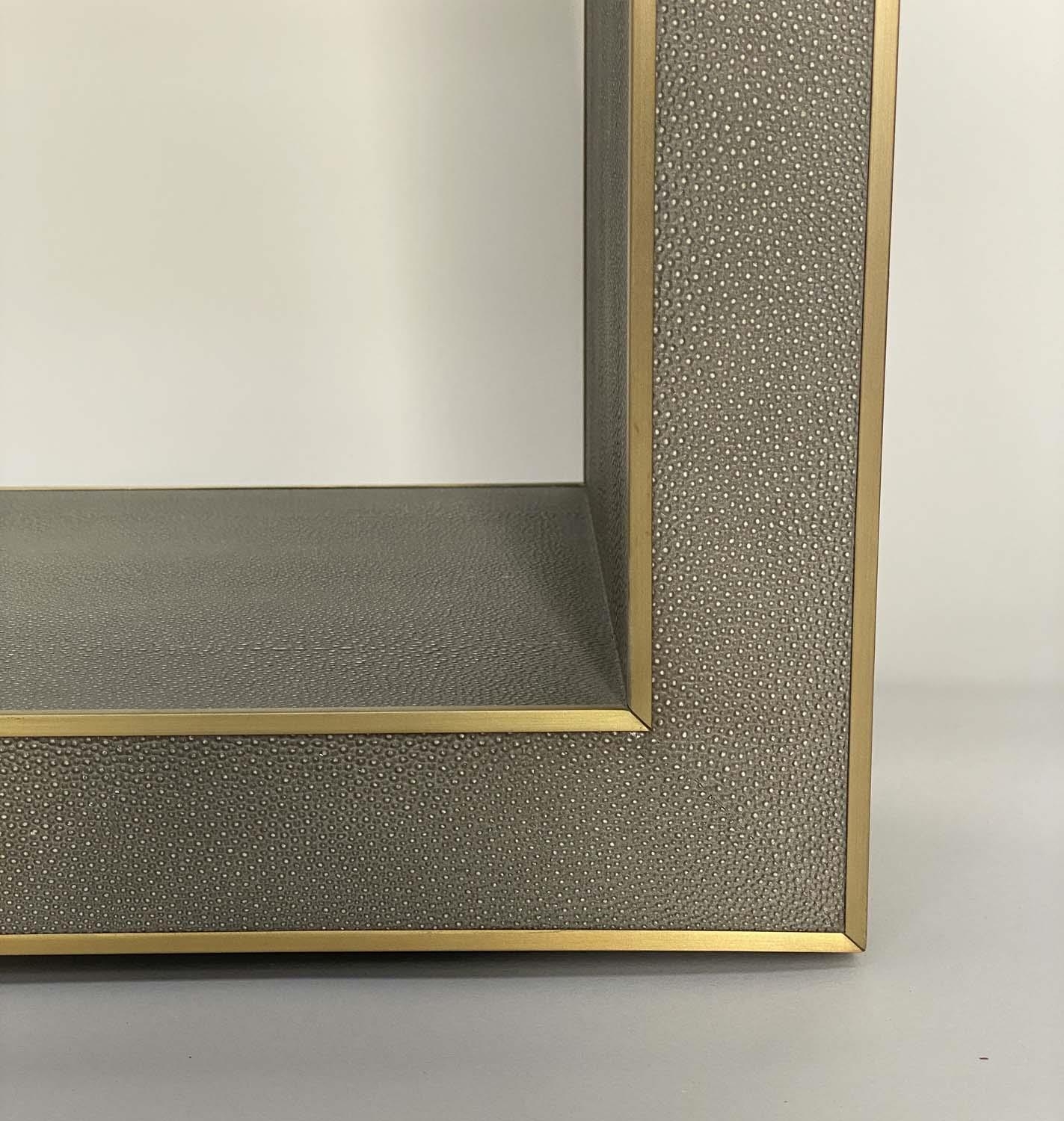 CONSOLE TABLE, faux shagreen with gilt accenting, 170cm W. - Image 2 of 7