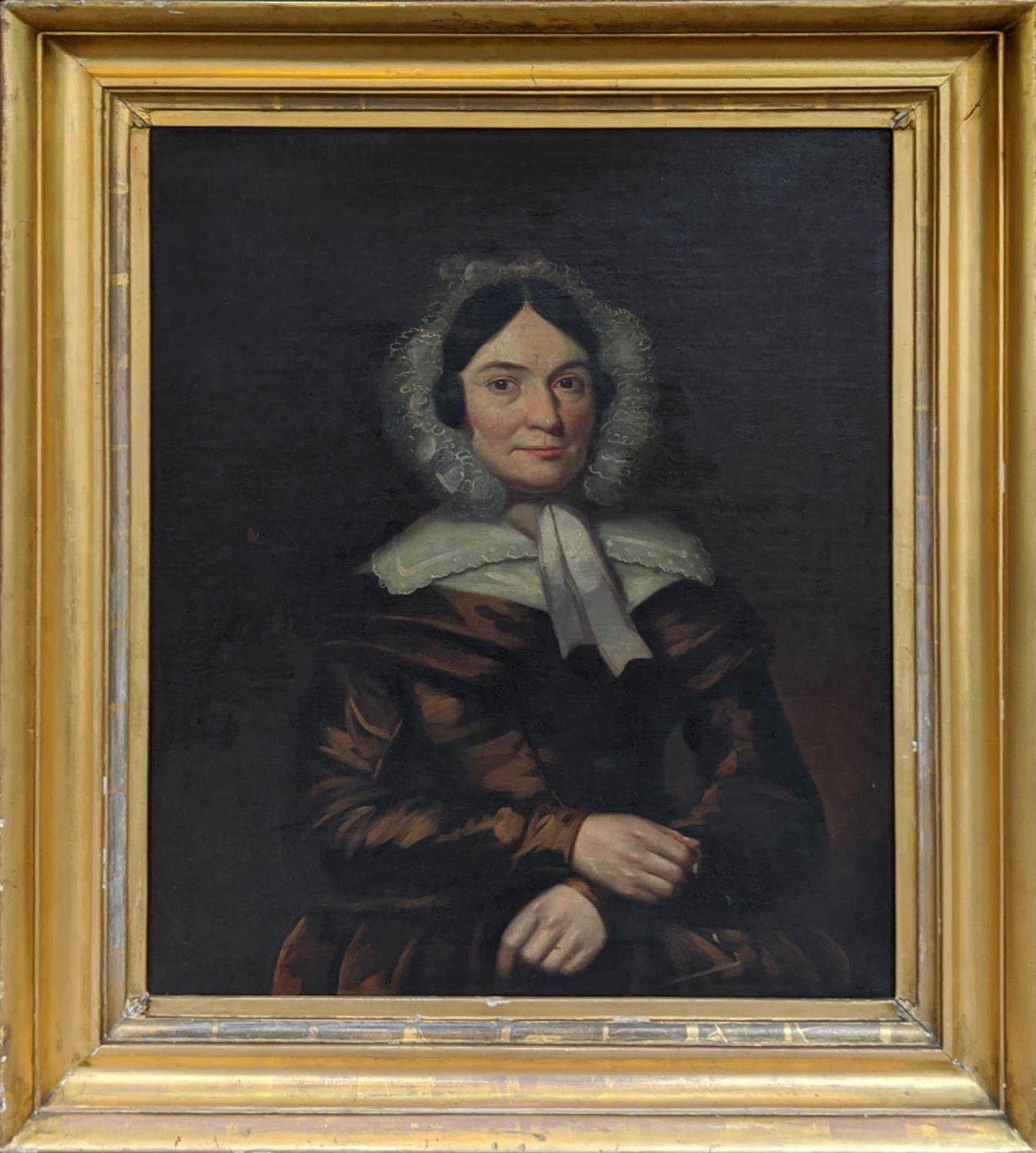 19TH CENTURY SCHOOL, Portrait of a woman', oil on canvas, 74cm x 59cm, framed.