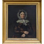 19TH CENTURY SCHOOL, Portrait of a woman', oil on canvas, 74cm x 59cm, framed.