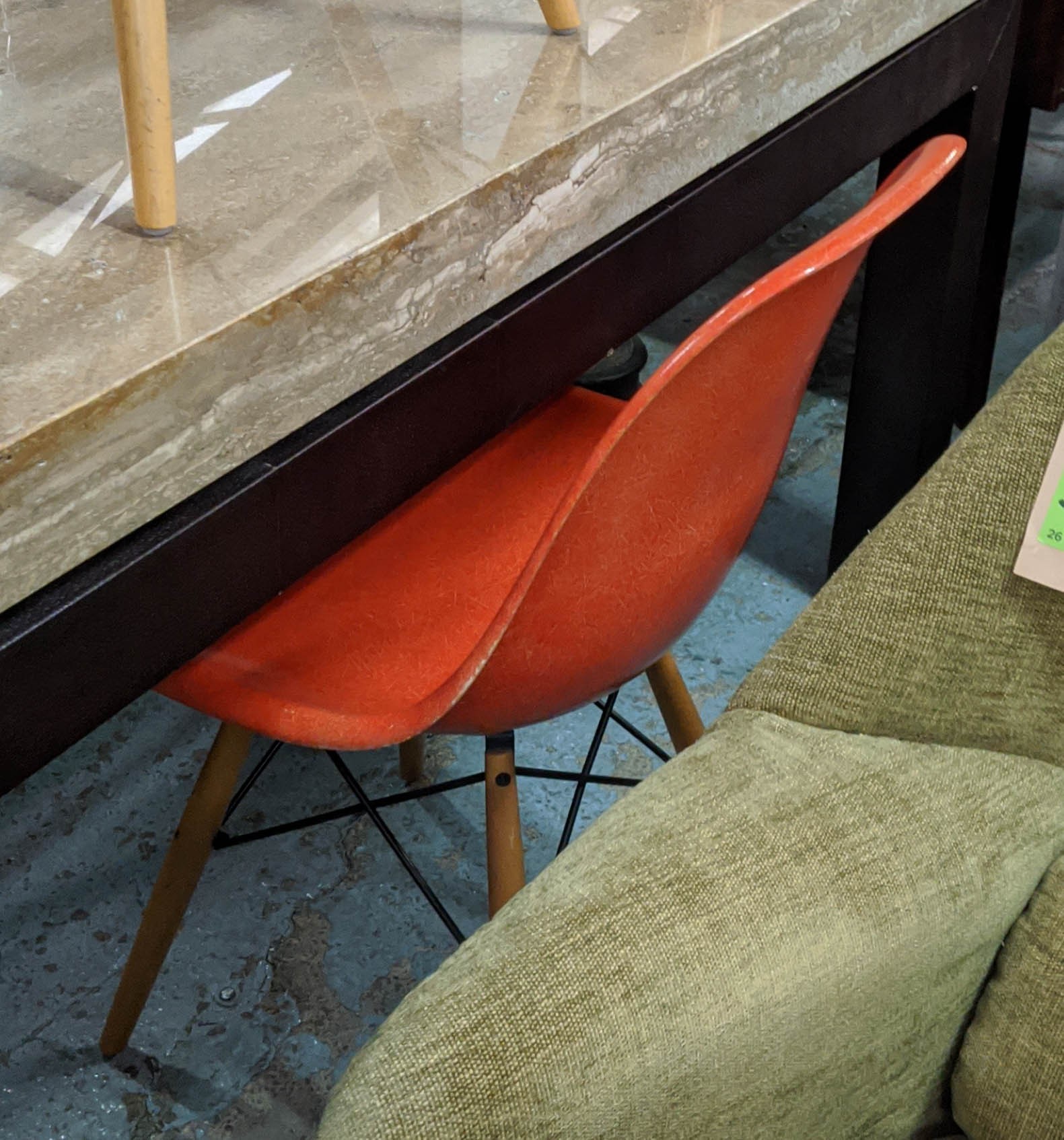 AFTER CHARLES AND RAY EAMES DSW STYLE CHAIRS, a set of four, differing colours, 80cm H. (4) - Image 2 of 5