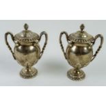 SILVER TROPHIES, a pair, by Charles Boyton and Son Ltd, London 1925, the covers with acorn finials