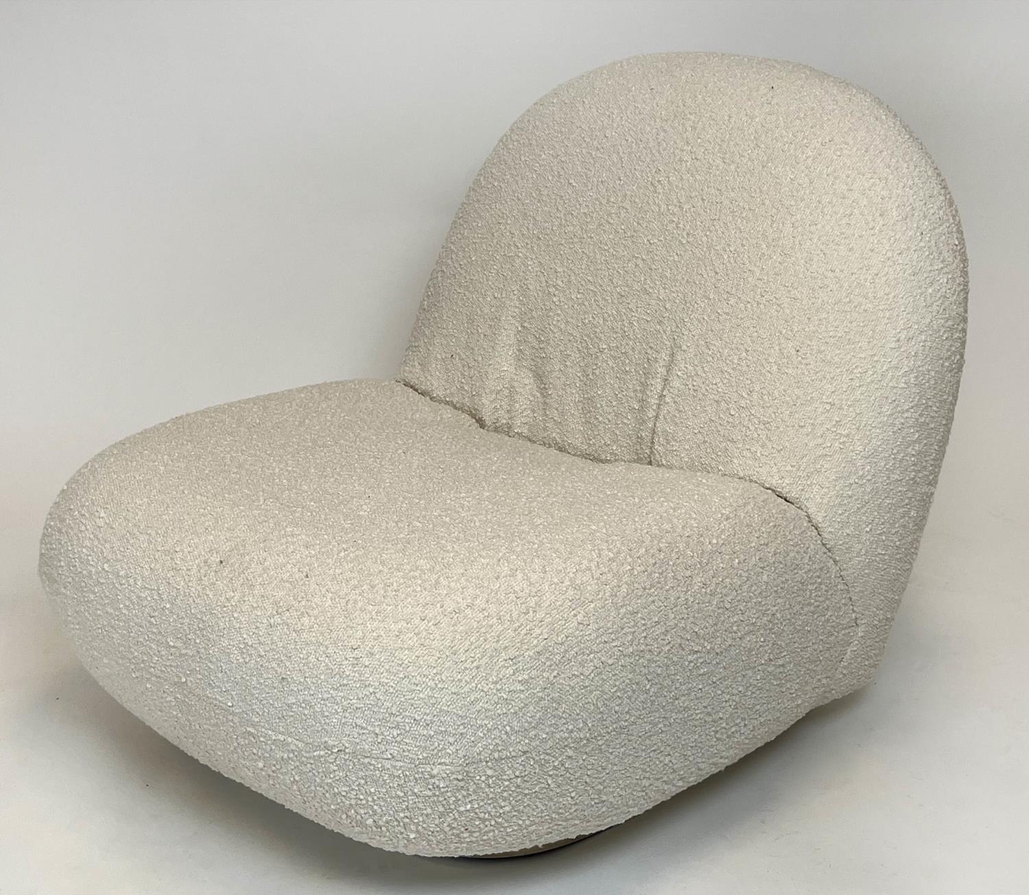 AFTER PIERRE PAULIN PACHA STYLE LOUNGE CHAIR, 70cm H x 70cm W, boucle upholstered.