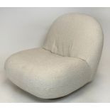 AFTER PIERRE PAULIN PACHA STYLE LOUNGE CHAIR, 70cm H x 70cm W, boucle upholstered.
