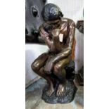 AFTER AUGUSTE RODIN, The Thinker, perdu cast bronze, 95cm H.