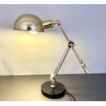 DESK LAMP, 45cm high, Art Deco style design, polished metal.