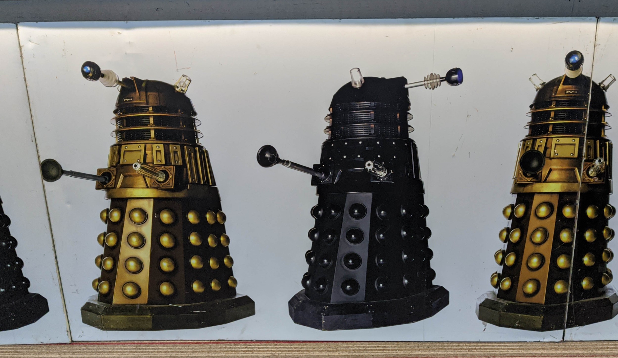 DR WHO WALL PANELS, attributed to interior of BBC television centre, two panels at 150cm x 90cm - Image 2 of 6