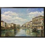 REMINGTON, 'Canal Grande, Venice' oil on canvas, 61cm x 91cm, signed, framed.