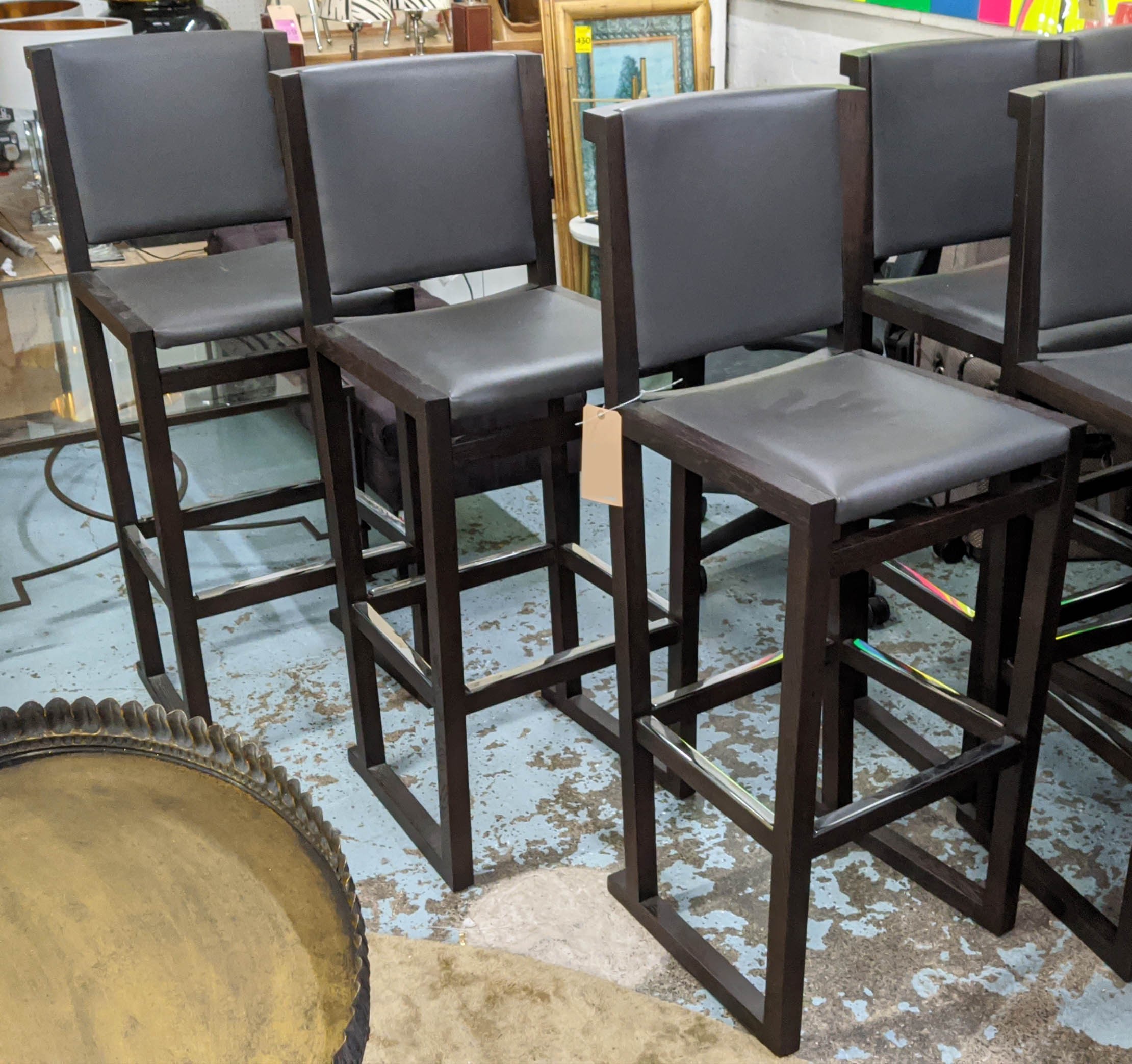 MAXALTO MUSA BAR STOOLS, a set of three, 117cm H by Antonio Citterio. (3)