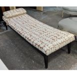 FENDI CASA CHAISE LOUNGE, in a later Lelievre Fjord fabric upholstery, 200cm x 70cm x 60cm.
