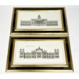 TROWBRIDGE GALLERY ARCHITECTURAL PRINTS, two, 56cm x 96cm, framed. (2)