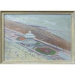 RHODA SAMUEL 'Bandstand in Hove, Brighton', oil on canvas, 35cm x 50cm, framed.