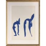 HENRI MATISSE (1869-1954), 'Blue Acrobats' lithograph, published 1958, printed by Mourlot, framed.