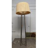 FLOOR LAMP, 172cm H, contemporary polished metal, paper cord shade.