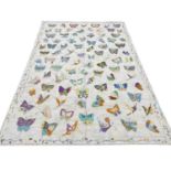 SUZANI BUTTERFLY DESIGN KILIM, 300cm x 208cm.